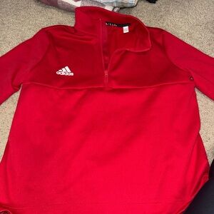 Adidas Women’s Red Quarter-Zip Sweatshirt